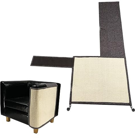 Happyyami Cat Scratch Mat Protector De Sofá y Muebles Antideslizante De Gris Oscuro Rascador para Gatos para Proteger Tu Mobiliario