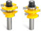 MEANLIN Round Over 2PCS Bit Rail and Stile Router Bit Set 1/2 Inch Shank Woodworking Tongue and Groove Router Bit Raised Panel Milling Cutter Tools for Cabinet Door, Frames and More