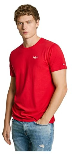 Pepe Jeans Herren Original Basic 3n T-Shirt, Rot (Rugby Rot), XXL
