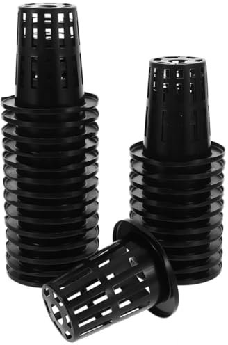 PAMINGONO 100stücke Hydroponik Töpfe Kunststoff Pflanzkörbe Für Garten Balkon Netztöpfe Für Aquaponik Pflanzenzucht Für Blüten Und Gemüse