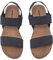 Veittes Sandales femme confortable décontracté cheville élastique sangle double bandes chaussures d’été plates.(2107021,BK/MF,41)