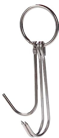 Amosfun 6stücke Edelstahl Fleischhaken Doppelhaken Zum Trocknen Von Braten Grillhaken Durchmesser Für Metzgereien Jäger Und Gastronomie