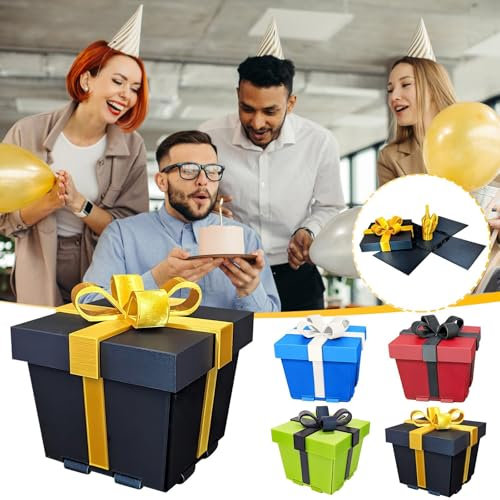 Mittelfinger in einer Box,Middle Finger Surprise Gift Box,Annoying Gift Box Spoof Hand Prank Pop up Gift with Box for Adults,Christmas Novelty Fun Prank Gift for Office Desk Decor Home Décor (A)