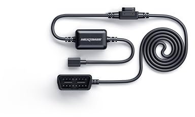 Nextbase Piqo OBD 2 Power Cable - Plug & Play 1min Easy Install, Enables Smart Parking, LED Light, Battery Protection - 2.3ft OBD2 Cable, 12/24V Vehicles - Hardwire Kit Alternative Car Accessories