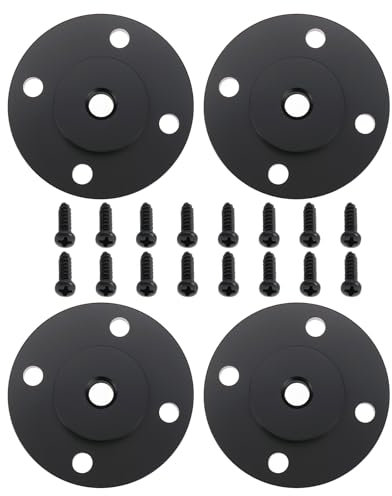 eMagTech 4PCS Hot Shoe Mount Nut Adapter 1/4-20 Thread Diameter 39.5mm with Screw for Most Tripods and Monopods Tripod Screw Adapter Black