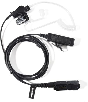 HYSHIKRA Two Way Radio Earpiece Compatible with Motorola Multipin Radio DP2000 DP2400 DP3441 DEP550 DEP570 XPR3300 MTP3250 XiR P6600 Walkie Talkie with Microphone, Concealed Acoustic Air Tube, CliP