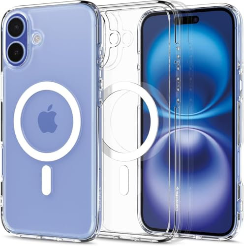 AuraFlow IPhone 16 Plus Case, MagSafe Compatible, Shockproof Military-Grade Protection, Magnetic Phone Case, Classic Hybrid Case, Clear
