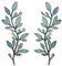 Zzbakress 2 Pcs Colorful Tree Leaf Wall Art Decor Vine Home Wall Decoration Olive Branch Leaf Wall Decor Large Wall Decor for Bedroom, Living Room, Wall Sculptures Indoor Outdoor (Blue Green)