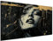 DARO Design® Leinwand Bild Groß 84x56 cm XXL Wanddeko Wohnzimmer Aesthetic Room Decor Deko Zimmer Wandbilder Modern Bild auf Leinwand Frau Schwarz Gold Portrait Gesicht Lippen