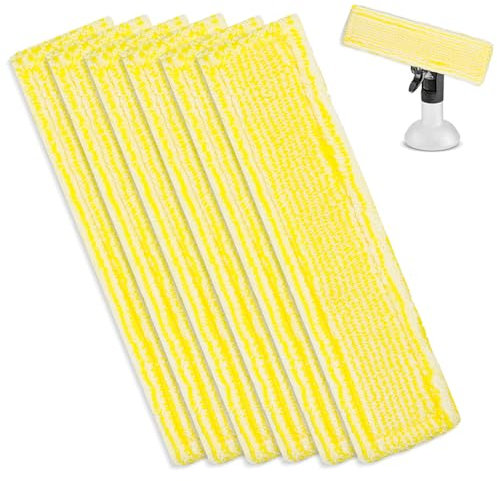 LiuHancsqd 6 almohadillas para limpiar ventanas Karcher, almohadillas de limpieza para aspiradora Karcher, almohadillas de microfibra para fregona, cubierta de repuesto para Karcher WV2 Plus WV5 WV6