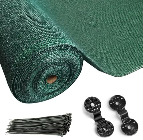 FB FunkyBuys Garden Screening 1.5x10m for Outdoor Protection - Privacy Screen & Summer-friendly Privacy Netting for Balcony & Patio - Tear Resistant Windbreak Fence Screening GREEN, 90gsm