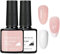 2-Piece Gel Nail Polish Set - Nude Pink & White Glossy UV Gel Polish, French Tip Manicure. Long-Lasting, Chip-Resistant Classic Varnishes. DIY Nail Art Gift For Women