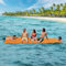 CTSC Tapis d'eau flottant, 365 x 150 cm, trampoline d'eau pour enfants et adultes, tapis en mousse XPE 3 couches indéchirable, un excellent compagnon pour les voyages en bateau et le plaisir de la