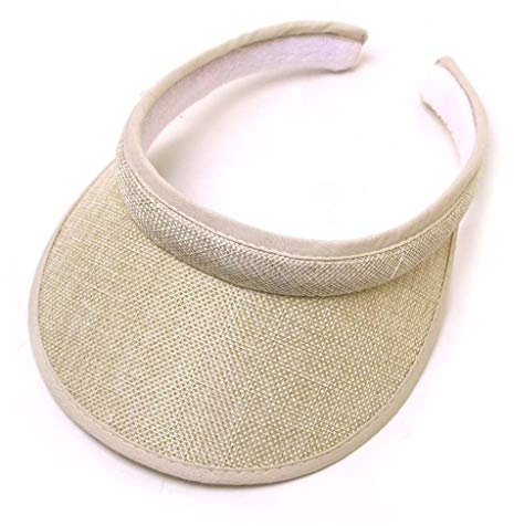 Sun Visor Cap Sport Outdoor Plain Visor Hat Sun Straw for Women Ponytail Baseball Cap Breathable Sport Hat for Running Summer Ponytail Beach UPF 80+ Hats Travel Beige