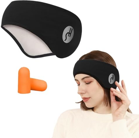 THQAE 1 Pcs masque de nuit, Cache-oreilles Insonorisés, Anti-bruit, Sommeil Et Ronflement, Muet, Super Réduction Du Bruit, Masque Spécial For Les Yeux, Bouchons D'oreilles Insonorisés(Noir)