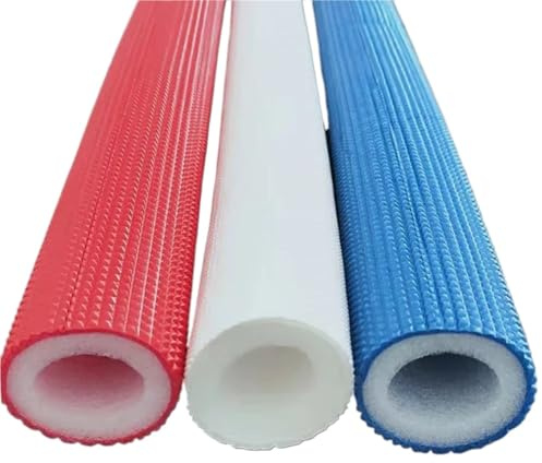 Bunte Heimdekorations-Wasserrohr-Schutzhülle, rot-blau, geprägt, aus Baumwolle, 4 Minuten, 6, 1 Zoll, Schutzhülle For Den AußEnbereich, Rohrisolierung(Red 25x7mm 1.5M)