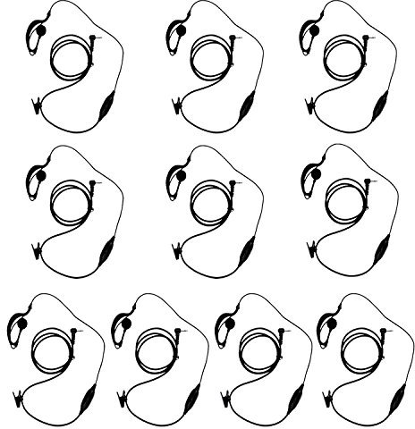 KEESIN G Forma de Clip Auriculares/Mic del Auricular para Motorola Talkabout 2 Radio de Dos vías walkie Talkie 1 Pines 100-0 (10 Piezas)