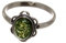 HolidayGiftShops Ring aus Sterlingsilber und baltischem grünem Bernstein Brittany Größe: 5