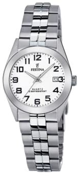 Festina Montre pour Femme F20438/1 Acero Clasico Boîtier en Acier Inoxydable Gris Bracelet en Acier Inoxydable Gris