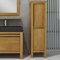 Badezimmerschrank Manlia Teak Massivholz