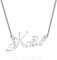 Bo&Pao Individuelle Namenskette 925 Sterling Silber mit einem Wunschname und kleinen Herzen, Halskette Silber/Rosegold/Gold mit Name
