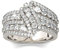 Jeulia Damen Ringe für Frauen Crossover-Ehering Sterling Silber Statement-Ringe Rundschnitt-Verlobungsring Jubiläumsversprechen Geburtstagsfest-Geschenk mit Schmuck-Geschenkbox (58 (18.5))