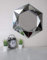 garden mile® Large Bevelled Silver Wall Mirror Wall Mounted Home Decor Living Accessories Decorative Modern Sunburst Jewel Hallway Bedroom Bathroom Circular Mirrors Faceted Round Mirror