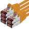 1CONN Cat6 Netzwerkkabel 5 X 0,5m orange Ethernetkabel Lankabel Cat6 Lan Netzwerk Kabel Sftp Pimf Patchkabel 1000 Mbit s