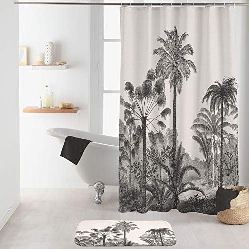 Douceur d'Intérieur Rideau de Douche avec Crochets 180 x 200 cm Polyester imprime cocoty des place Multicolore
