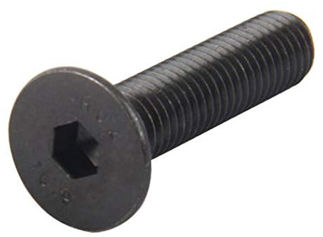 Runxingfu Matériel Outils Hexagonale Vis à Tête Fraisée - Acier au Carbone à Six Pans Plat Tête Vis à Métaux Métrique Filetage Allen Boulons M10