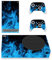 PlayVital Skin für Xbox Series S, Aufkleber Vinyl-Skins Schutzfolie Wrap Abziehbild Abdeckung Stickers Folie für Xbox Series S Konsole Controller-Blaue Flamme