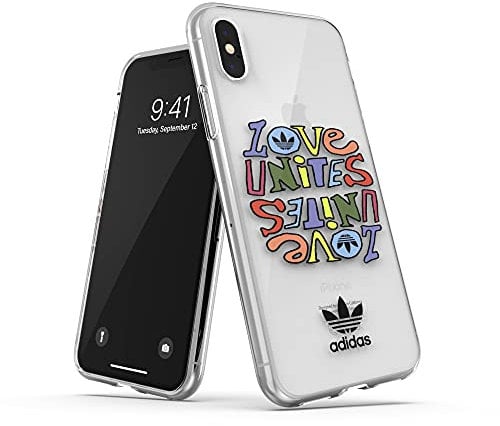 adidas Phone Case Designed for iPhone X, iPhone XS Case, Drop Tested Cases, Shockproof Raised Edges, Originals Protective Cover, Pride Inspired Design