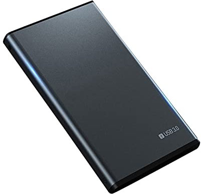 TWDYC Hard disk esterno in metallo da 1 tb/320 gb/60 gb, USB 3.0 portatile di backup mobile, adatto per personal computer, laptop, desktop, MacBook, Xbox One, Ps4 (750 GB, grigio)
