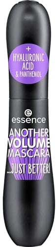 essence ANOTHER VOLUME MASCARA...JUST BETTER!, Schwarz, volumengebend, pflegend, definierend, intensiv, vegan, ohne Mikroplastikpartikel, Nanopartikel frei, ohne Parfüm, 1er Pack (16ml)