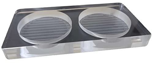 Bandeja para molinillo de sal y pimienta, bandeja de sal y pimienta, bandeja para botellas de aceite y vinagre, soporte para molinillo de sal y pimienta, molinillos no incluidos (acrílico)
