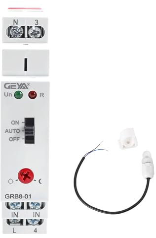 GEYA Interrupteur crépusculaire Minuterie photoélectrique Relais de capteur de lumière AC110V-240V marche/arrêt automatique
