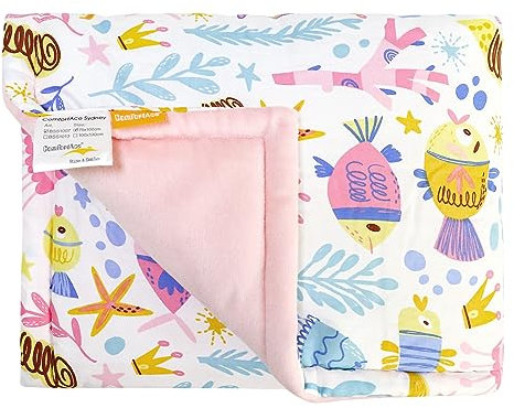 ComfortAce® Babydecke mit einem Design aus 100 % Baumwolle, für ein gemütliches und gemütliches Erlebnis für Ihr Baby (100 x 130 cm, Rosa)