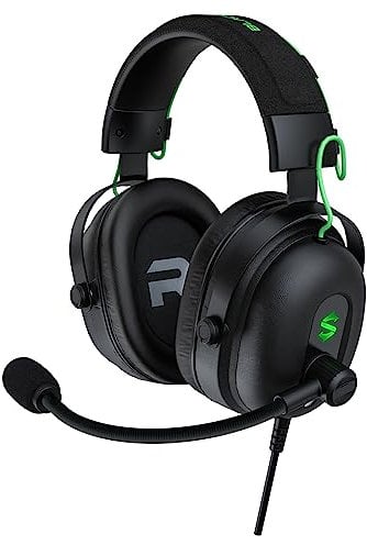 Black Shark Cuffie Gaming Cablate, Cuffie Gaming per PC, PS4, PS5, Xbox, Switch, Stereo Cuffie Gaming con Microfono, Goblin X6