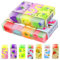 Weicher Radiergummi, 7 Pcs Kinder Dinosaurier Obst Muster Würfel, Zuverlässig für Bleistifte und Buntstifte, Duftend für Schule, Zuhause und Büro