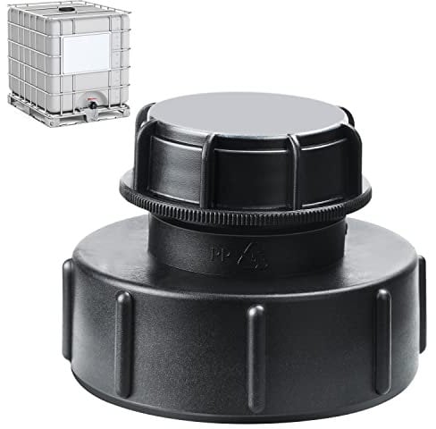 drado IBC Tank Adapter S100x8 Zu Reduzierung S60x6 Grobgewinde mit Tankabdeckung Endkappe IBC Kappe für IBC Regenwassertanks