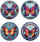 WBQMUNY 4 Blatt Statische Schmetterling Fenster Abziehbilder, 3D Blume Glas Schiebetür Aufkleber, wasserdichte Vinylfolie Frühling Fenster Aufkleber Anti-Kollision Fenster Aufkleber