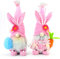 ACAREY 2 Stück Osterdeko Wichtel Ostern Deko Wichtel Frühlingsdeko Plüsch Wichtel Figuren Osterhasen Osterwichtel Osterdekoration Frühlingsdekoration Wichtel, Geschenk für Frauen, Mama, Hochzeitstag