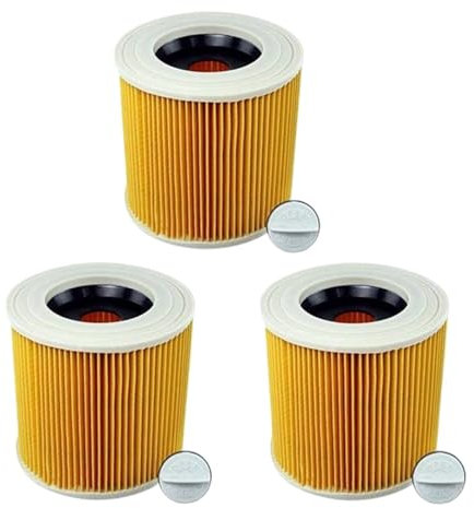 Set cartucce filtro da 3 pezzi, compatibili con aspirapolvere Karcher WD3 Premium WD2 WD3 WD1 MV3 MV2 WD 3 P Kit di espansione, anti polveri sottili