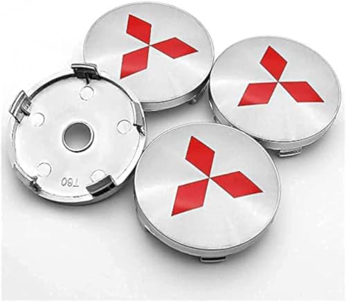 4 Stück Nabendeckel,Für Mitsubishi Colt Z30 2004-2012 wasserdicht Anti-Rost Felgen Radnaben Radmittelkappen Auto-Tuning-Zubehör Für Fahrzeug,A