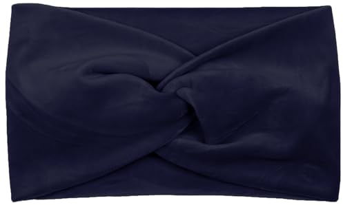 styleBREAKER Damen Stirnband Samt Optik Twist Knoten Haarband | Viskose-Material, 13 cm breit, Bundweite 21 cm (elastisch anpassbar für 56-59 cm Kopfumfang), schützender Ohrenwärmer.