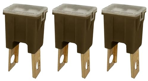 Straight Male Terminal 140 Amp Fuse Replacement for PAL Auto Link, FLM Fuse Cartridge - Automotive Car Truck Audio RV (140A, 3 Pack)