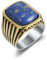 Blauer Lapislazuli-Steinring für Herren Edelstahl Größe 7-15