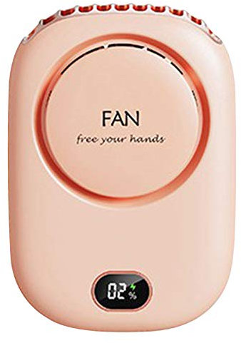 Mini Ventilador portátil Rosa de 3 velocidades USB 2000 mAh Recargable para Colgar Cuello/portátil/Ventilador de Mesa de Escritorio para Viajes al Aire Libre, Moderno #C4wRw