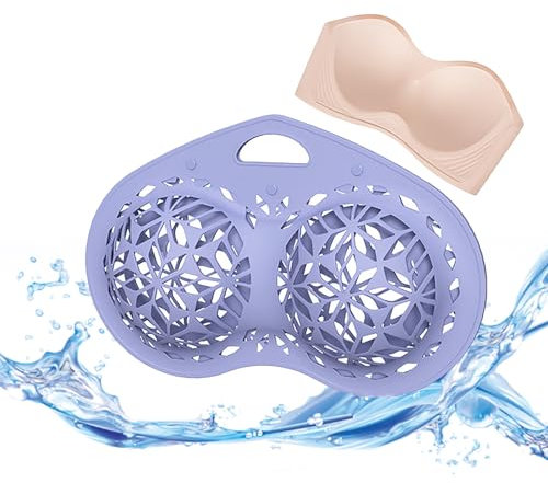 Bra Washing Bag for Laundry, BeauFairy Silicone Lingerie Bags for Washing Delicates, Mesh Bra Laundry Bags, Fits A-C Cup Bras, Anti Deformation Lingerie Bag for Washer/Dryer Machines, 003