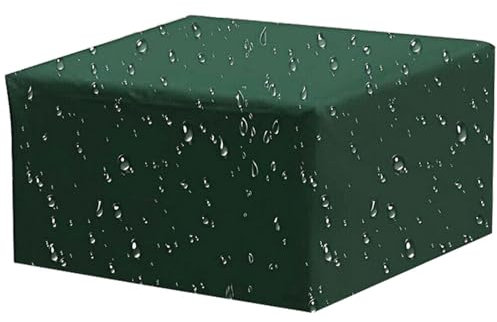 DFANCE Abdeckung Schutzhülle Abdeckplane Abdeckhaube für Gartenmöbel und für Rechteckige Sitzgarnituren, Gartentische und Möbelsets Sofa Outdoor Staubdicht Anti-uv 210D Oxford(Size:115x115x70cm)
